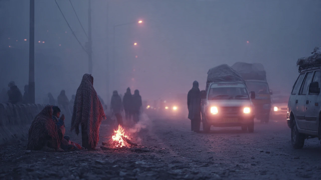 उत्तर भारत में कड़ाके की ठंड, घना कोहरा और खराब AQI से प्रभावित जनजीवन की तस्वीर