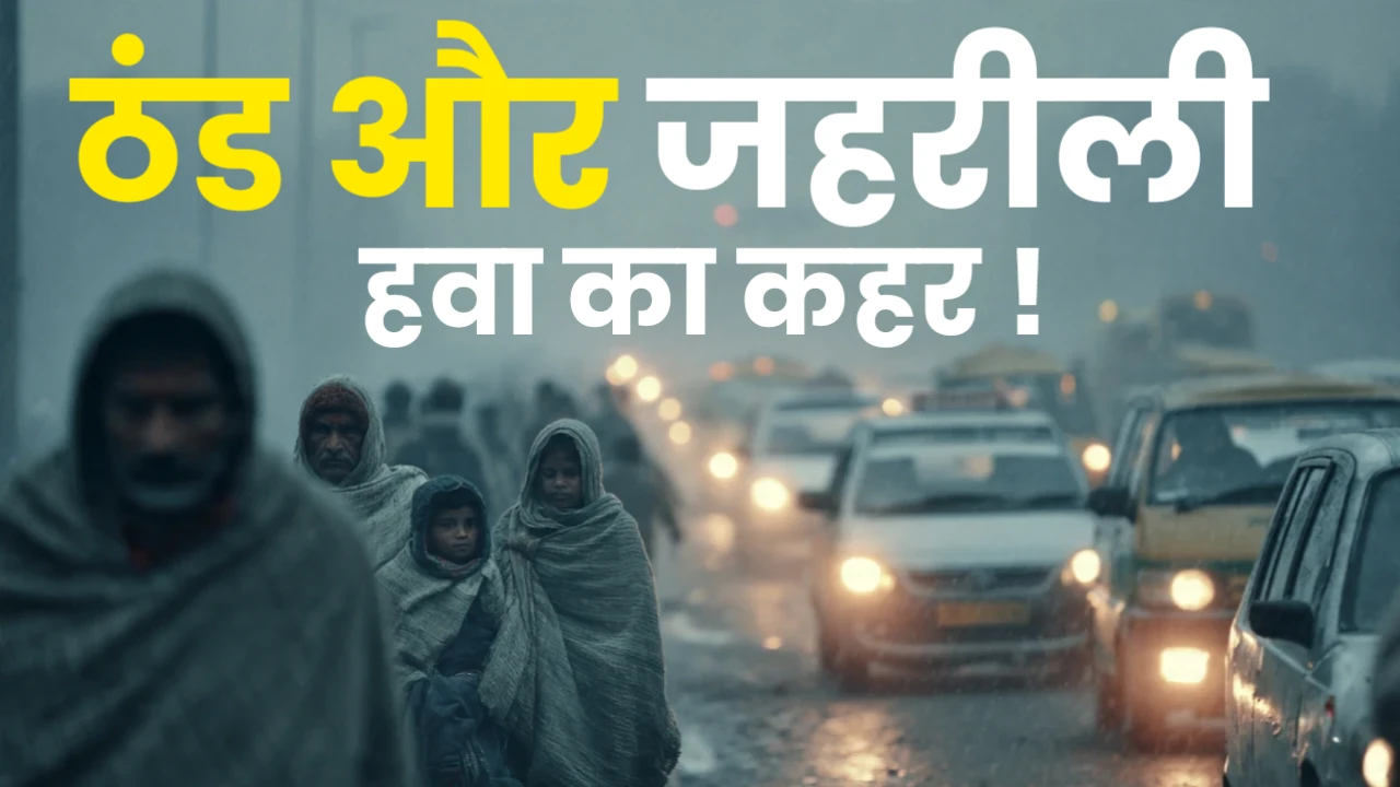 उत्तर भारत में कड़ाके की ठंड, घना कोहरा और खराब AQI से प्रभावित आम जनजीवन